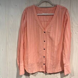 Treasure and Bond Cotton Long Sleeve Blouse XL